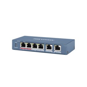 Hikvision DS-3E0106P-E/M Коммутатор 4-портовый неуправляемый PoE