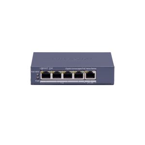 Hikvision DS-3E0505P-E/M(B) Коммутатор 4-портовый неуправляемый PoE