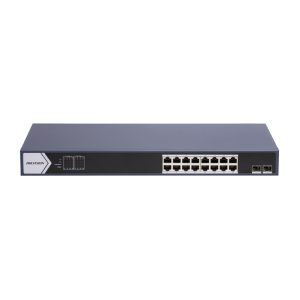 Hikvision DS-3E0518P-E/M(B) Коммутатор 16-портовый неуправляемый PoE
