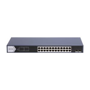Hikvision DS-3E0526P-E/M (B) Коммутатор 24-портовый неуправляемый PoE
