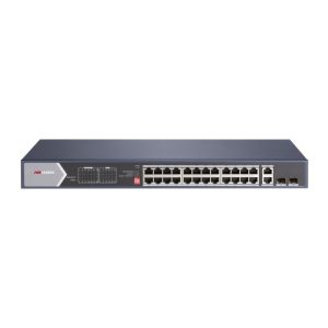 Hikvision DS-3E0528HP-E Коммутатор 24-портовый неуправляемый Hi-PoE
