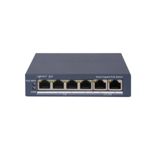 Hikvision DS-3E1506P-EI Коммутатор 4-портовый PoE, управление через Hik-Partner Pro