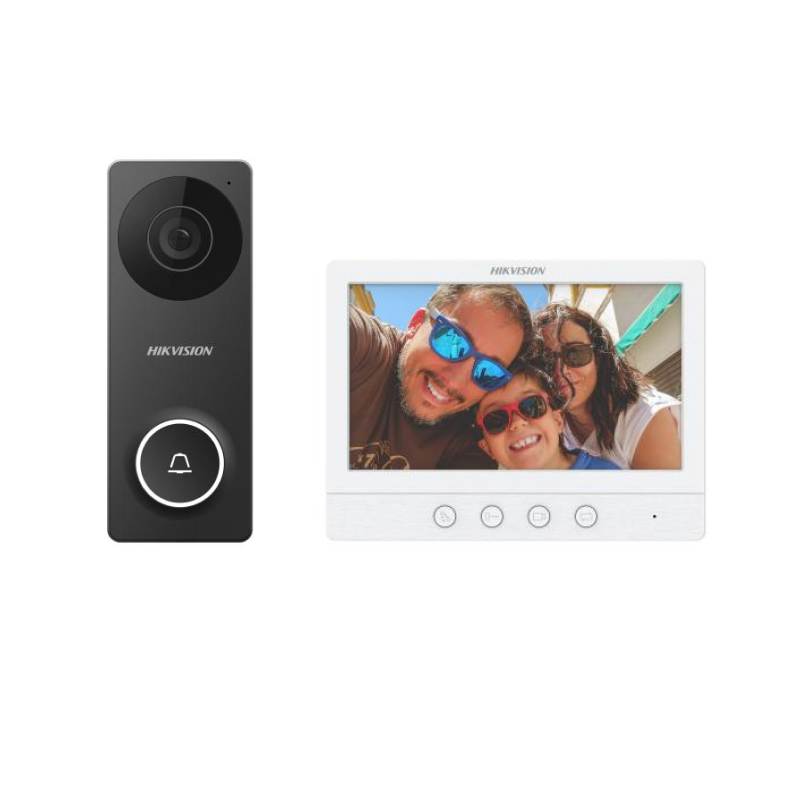 Hikvision DS-KIS213 Комплект DS-KB2422T-IM (вызывная панель) + DS-KH2230T (монитор 7“)