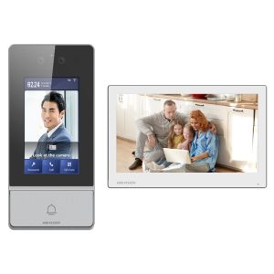 Hikvision DS-KIS902-S Комплект DS-KV9503-WBE1 (вызывная панель) + DS-KH6350-WTE1 (монитор 7“)