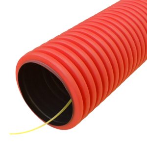 Промрукав PR15.0113 Труба гофрированная двустенная ПНД гибкая тип 450 (SN26) с/з красная d50 мм (50 м/уп)