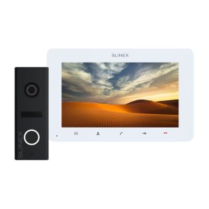 Slinex KIT SM-07MHD цвет белый + ML-17HD цвет графит. Комплект домофона 7" + панель вызова