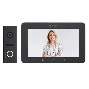 Slinex KIT SM-07MHD цвет графит + ML-17HD цвет графит. Комплект домофона 7" + панель вызова