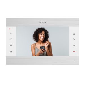 Slinex SL-10MHD цвет серебро + белый. 10" Домофон с программной детекцией движения и функцией памяти
