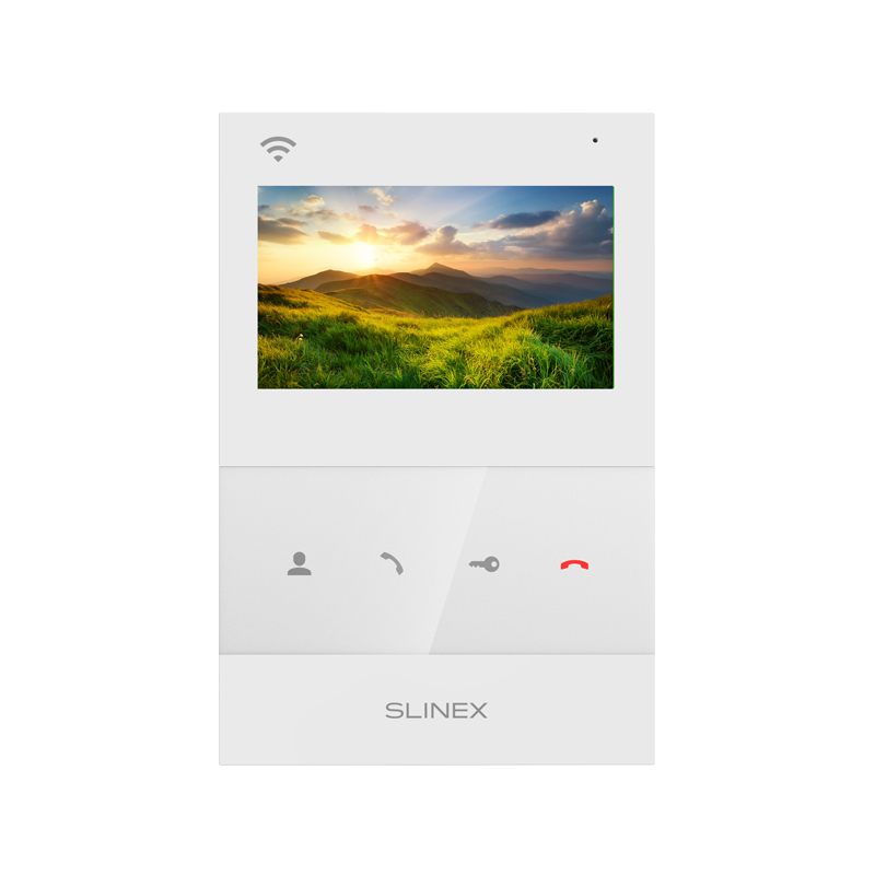 Slinex SQ-04N Cloud цвет белый. 4" Цветной домофон c программной детекцией движения.
